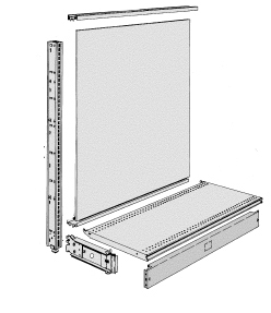 Single Sided Gondola Shelves